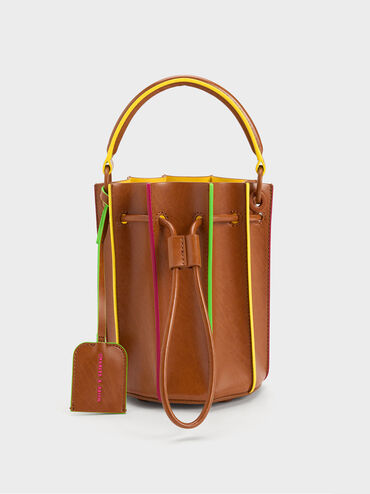 Tan Clove Top Handle Bucket Bag - CHARLES & KEITH US