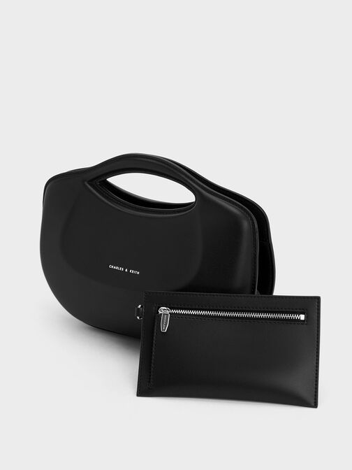 Cocoon Curved Handle Bag, Noir, hi-res