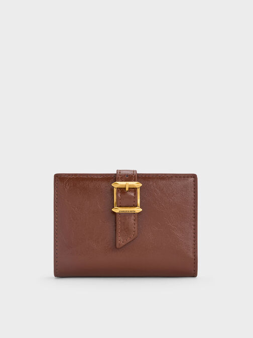 Bryna Belted Wallet, Dark Brown, hi-res