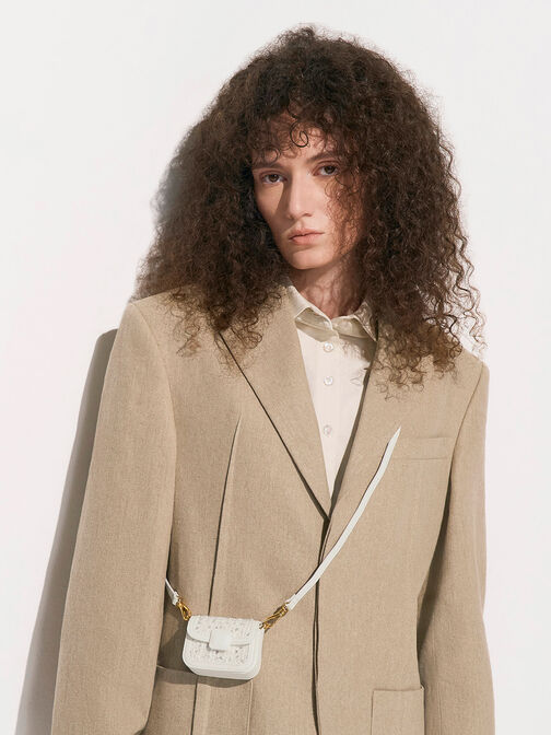 Micro Koa Sequin Tweed Crossbody Bag, Cream, hi-res