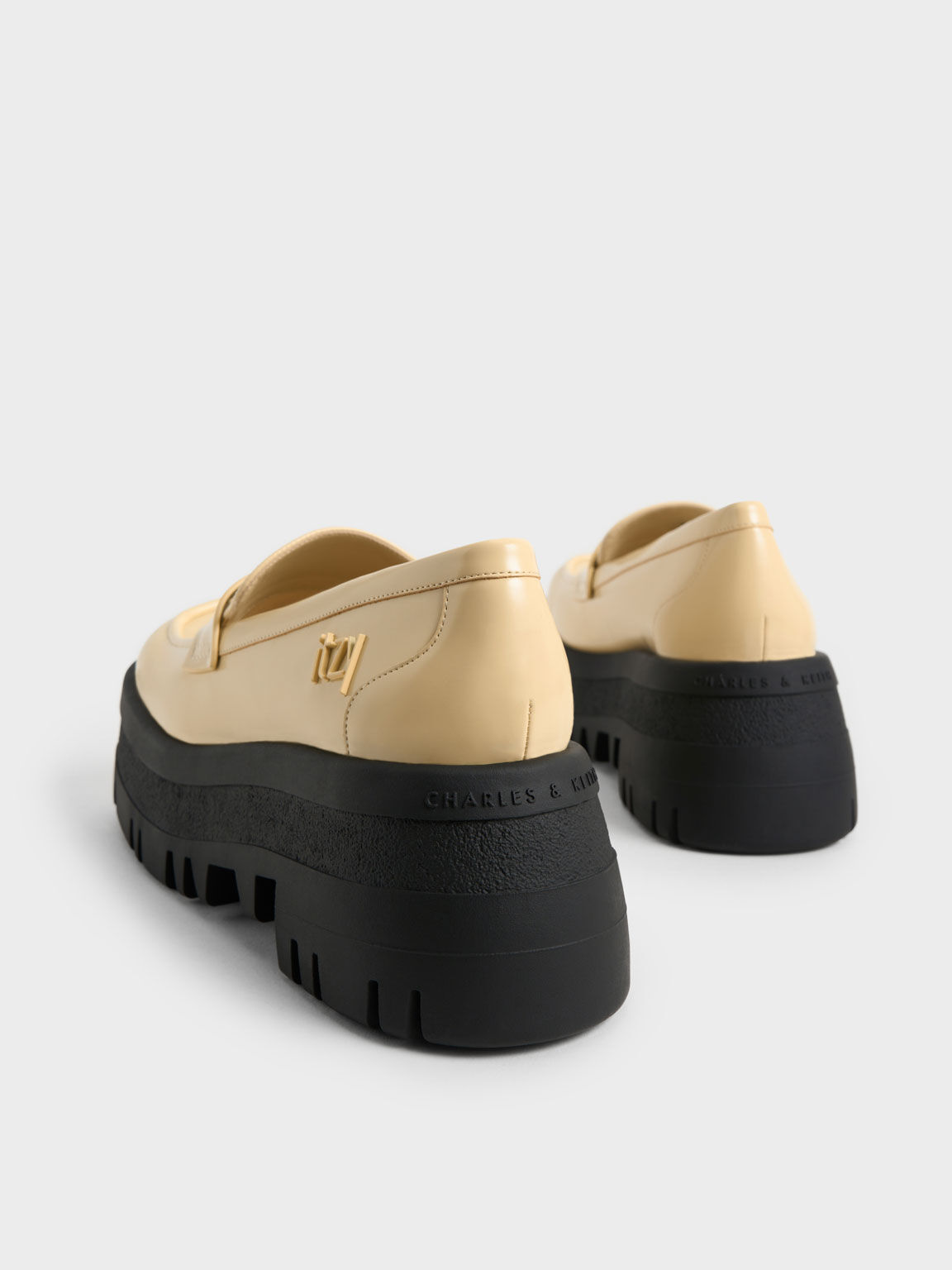 Rainier Chunky Platform Penny Loafers, Yellow, hi-res
