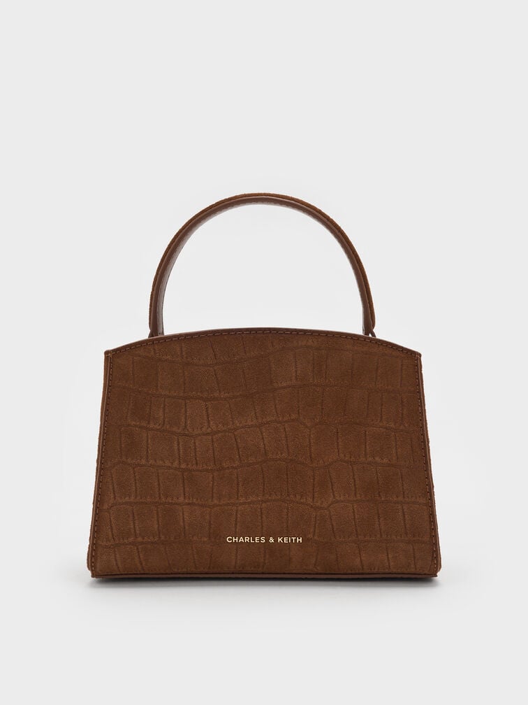 Aubrielle Top Handle Bag, Chocolate, hi-res