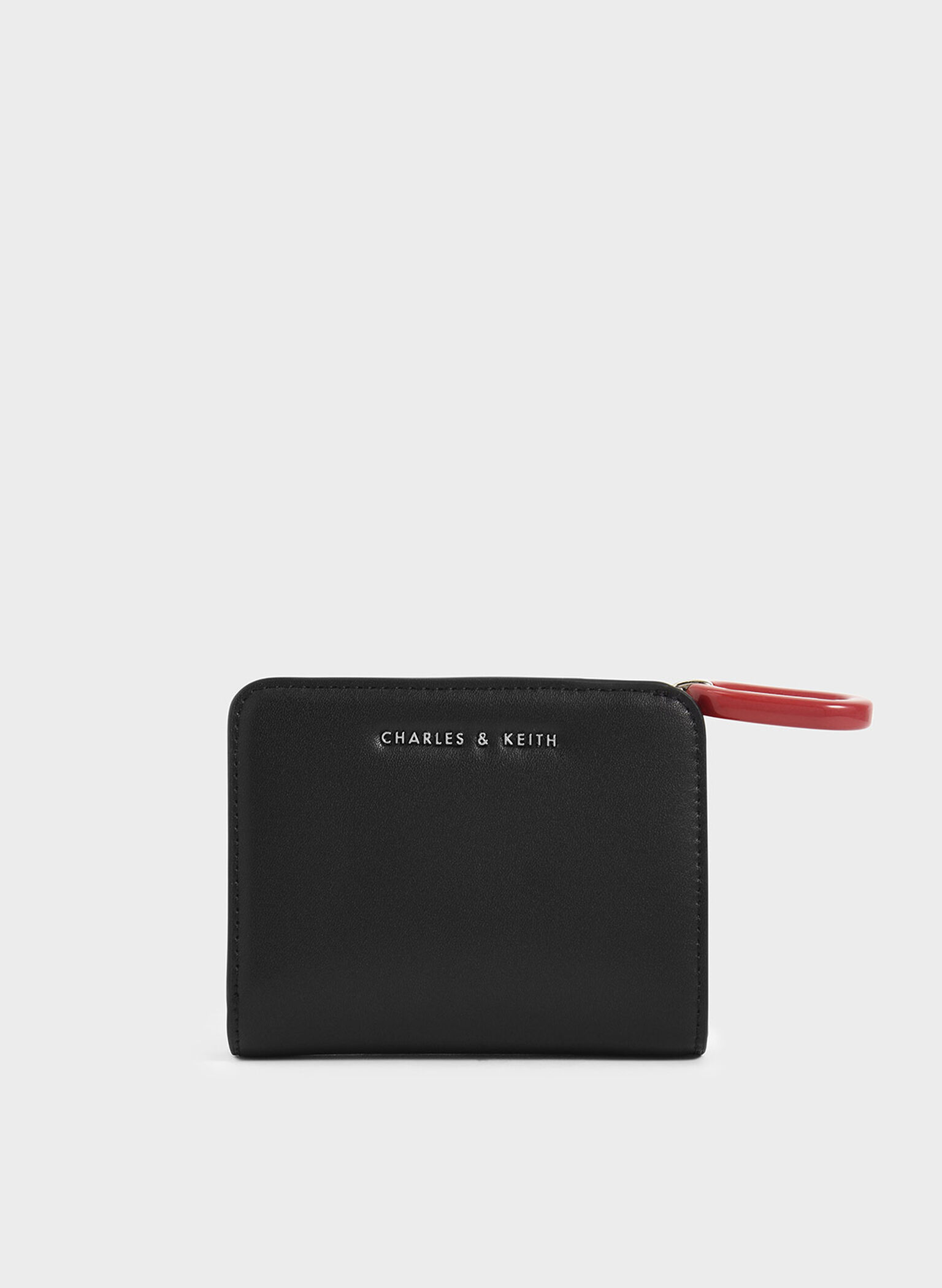 Corey Oval Keychain Wallet, Black, hi-res