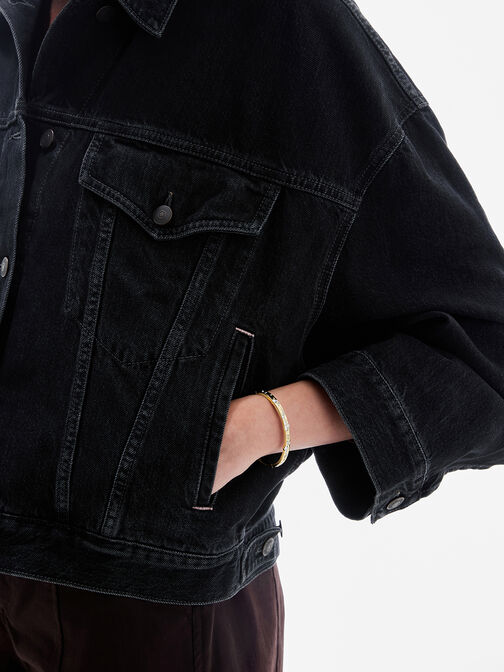 Reverie Crystal Bangle, Gold, hi-res