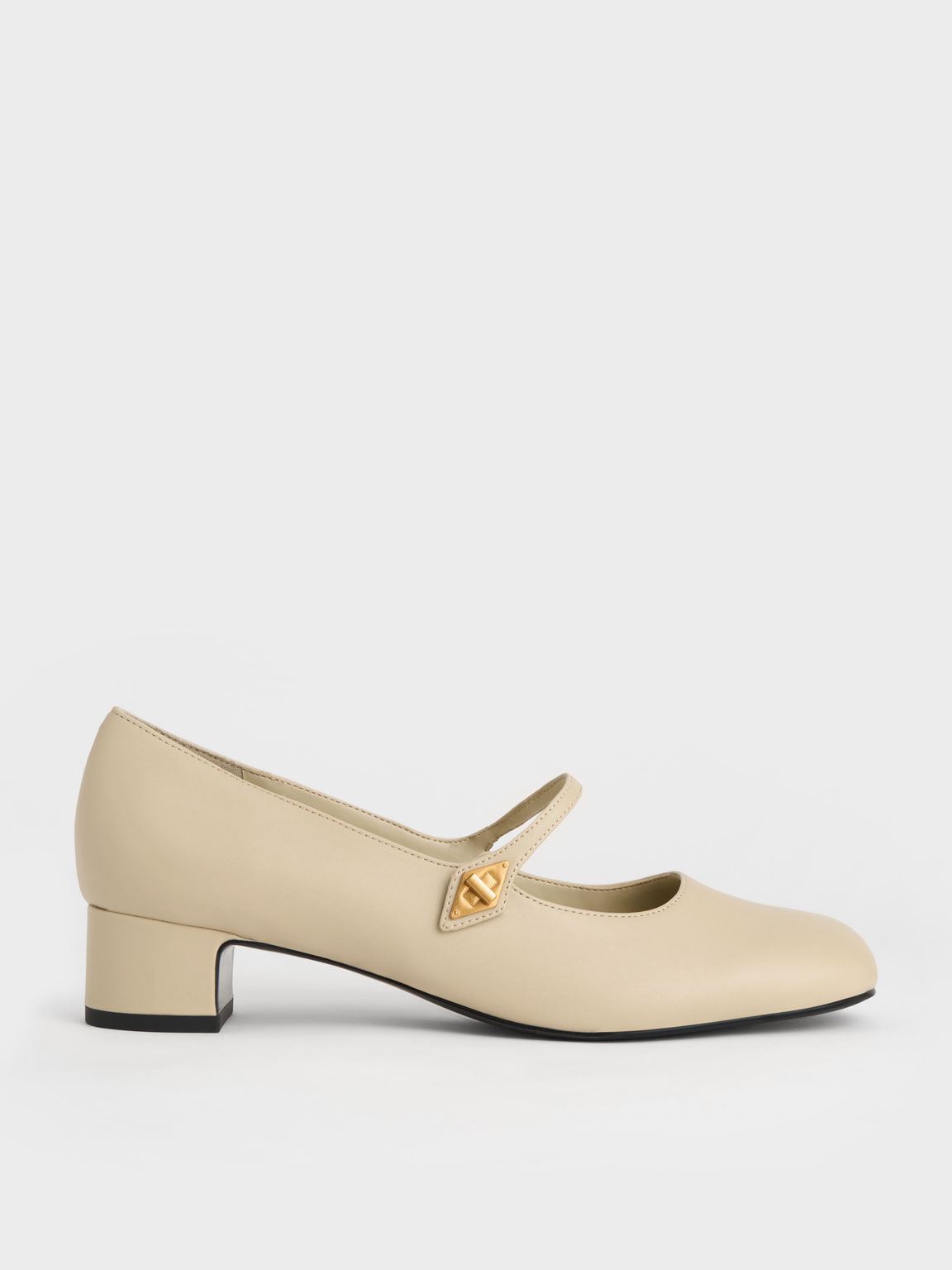 Metallic Accent Mary Jane Pumps, Butter, hi-res