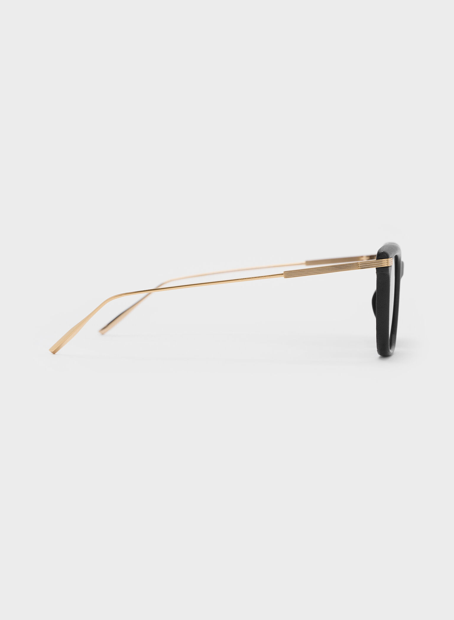 Aura Recycled Acetate Rectangular Sunglasses, Black, hi-res
