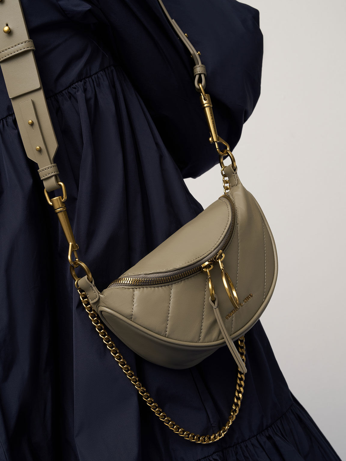 Charles and keith half moon bag clearance
