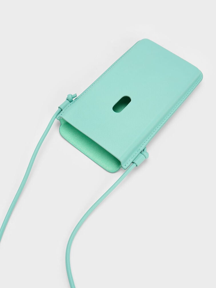 Camelia Phone Pouch, Turquoise, hi-res