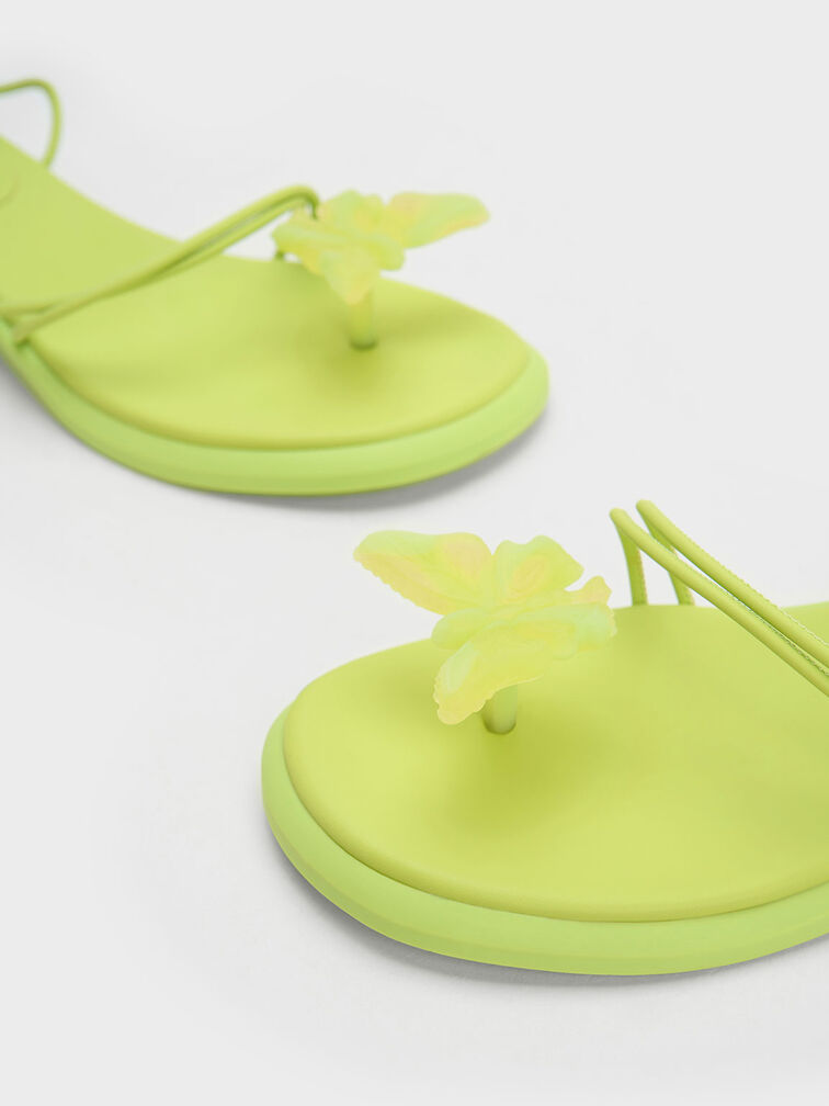 Butterfly Tie-Around Sandals, Lime, hi-res