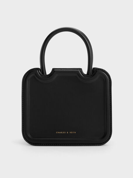Perline Sculptural Tote Bag, Black, hi-res