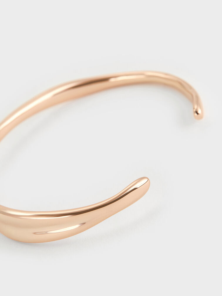 Donora Sculptural Cuff Bangle, Rose Gold, hi-res