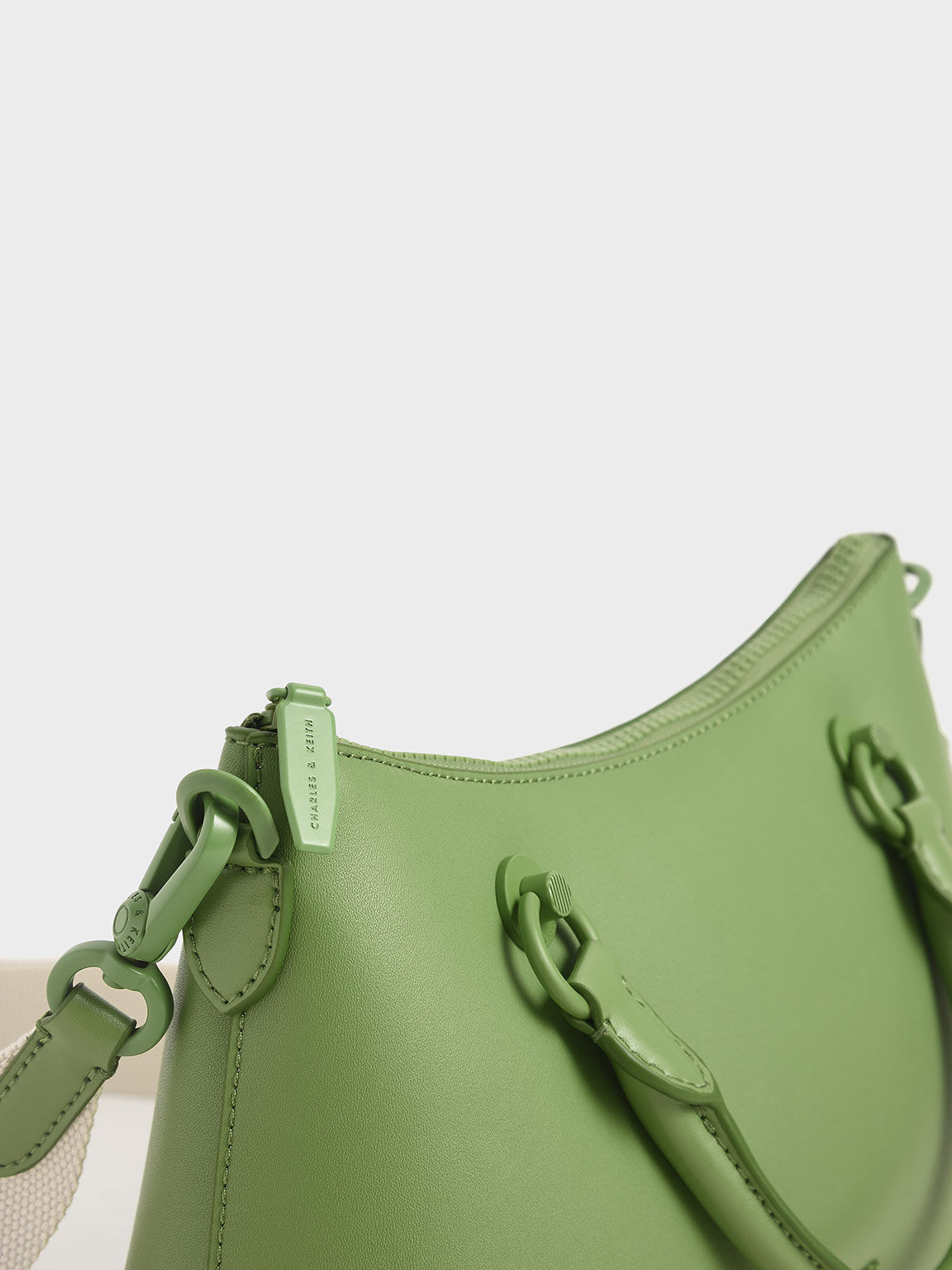 Double Handle Shoulder Bag, Green, hi-res