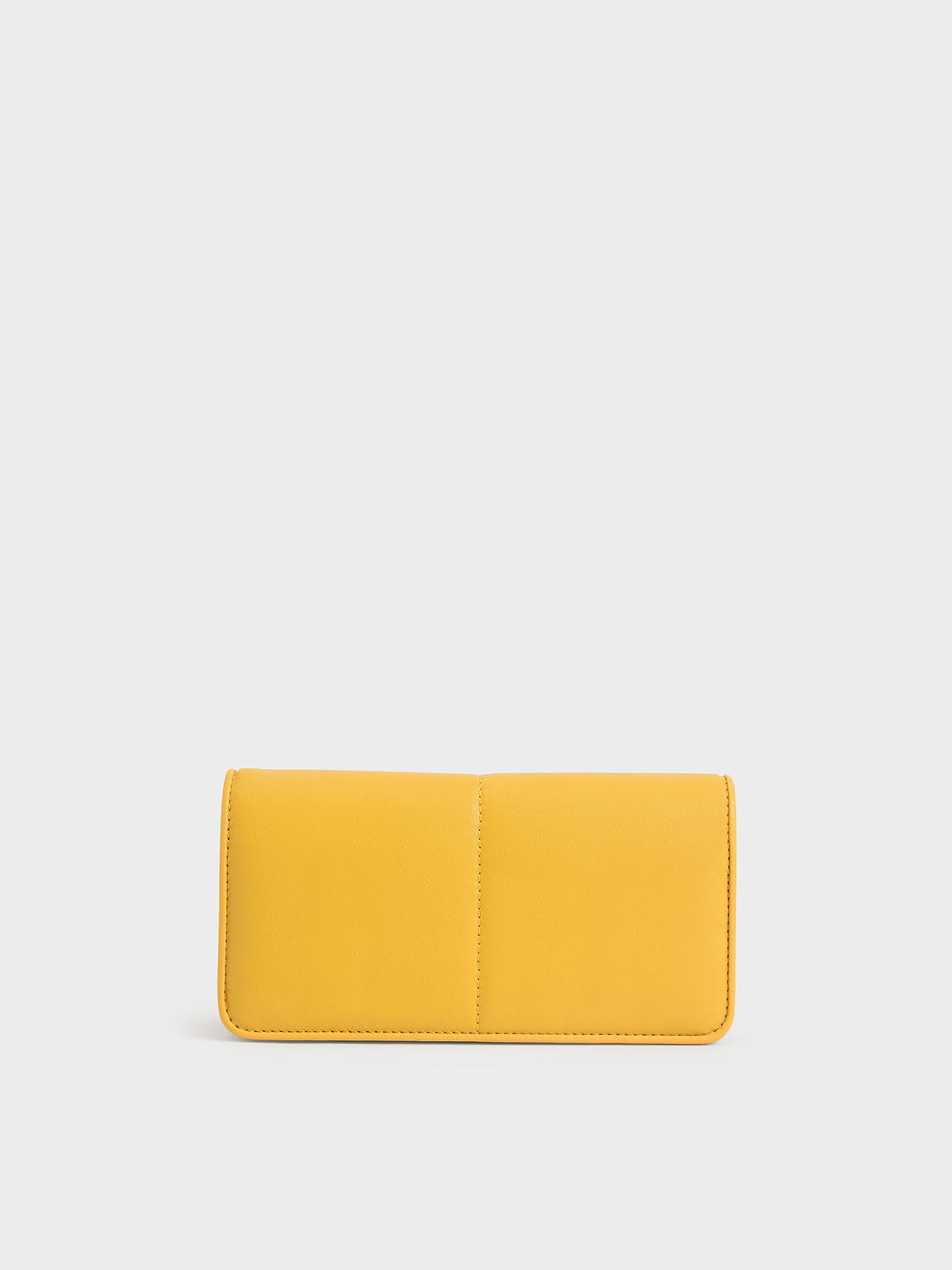 Luna Stitch-Trim Mini Long Wallet, Mustard, hi-res