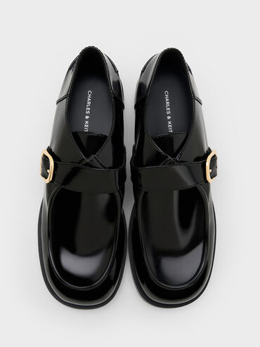Buckled-Strap Loafers, Black Box, hi-res