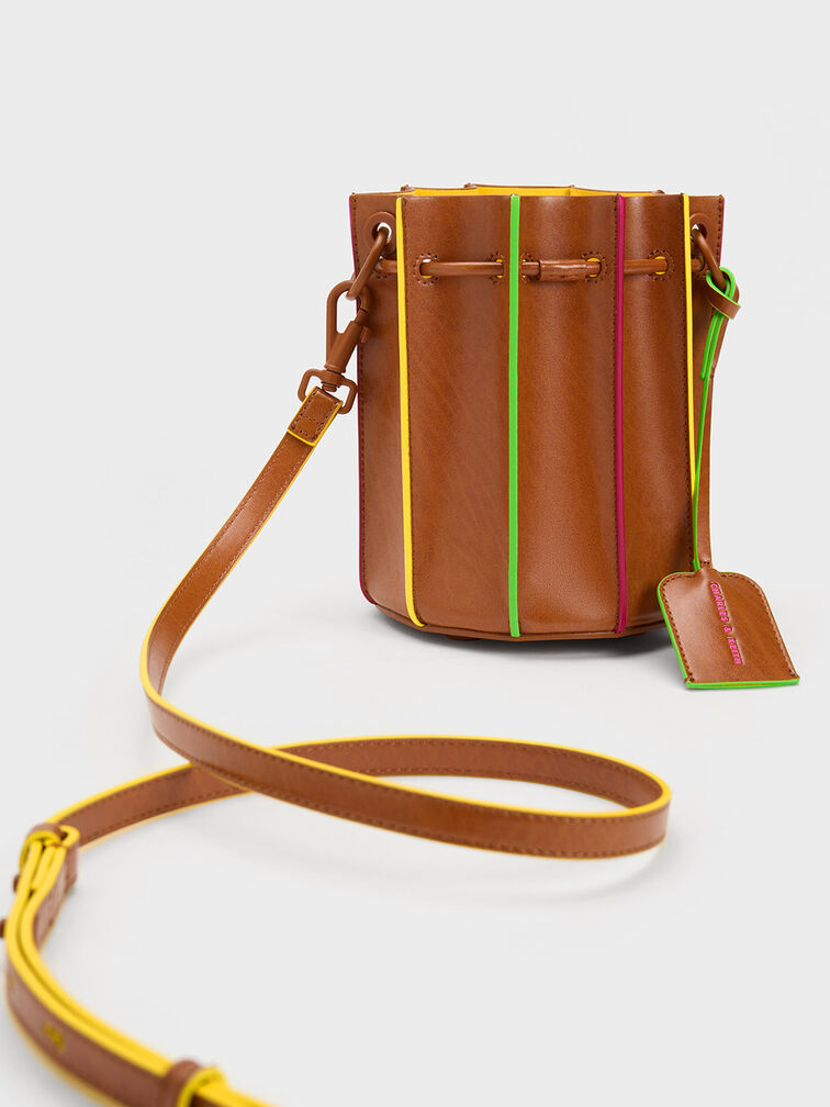 Clove Top Handle Bucket Bag, Tan, hi-res