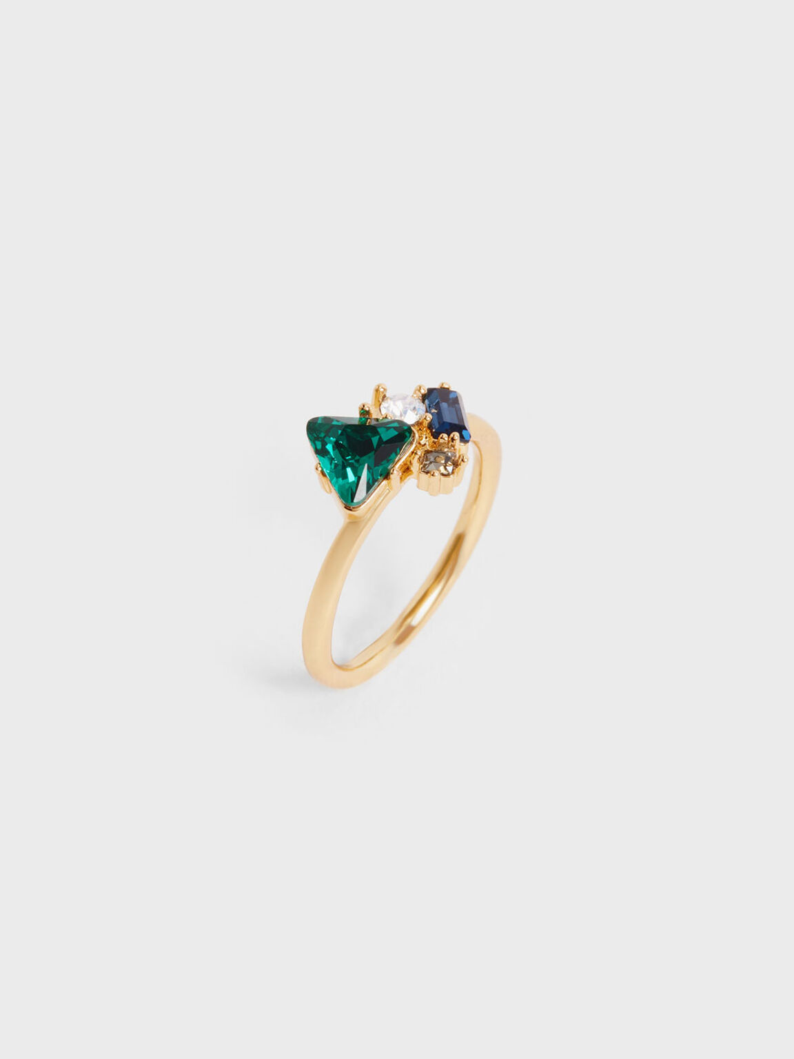 Crystal-Embellished Ring, Gold, hi-res