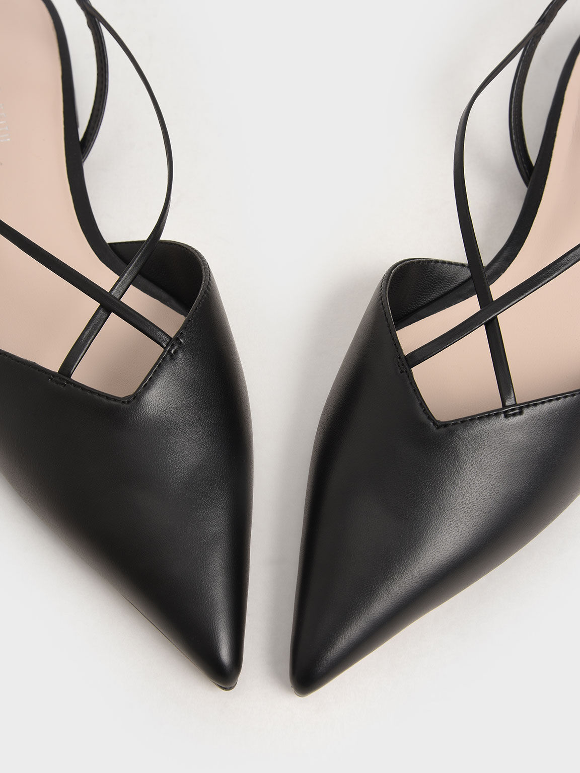 Strappy Ballerina Slingback Flats, Black, hi-res