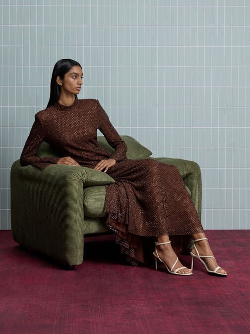 Andricia Patent Strappy Stiletto Sandals, Chalk, hi-res