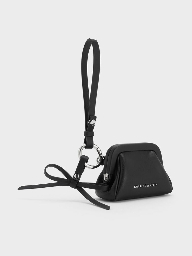 Bow Micro Bag Charm, Noir, hi-res