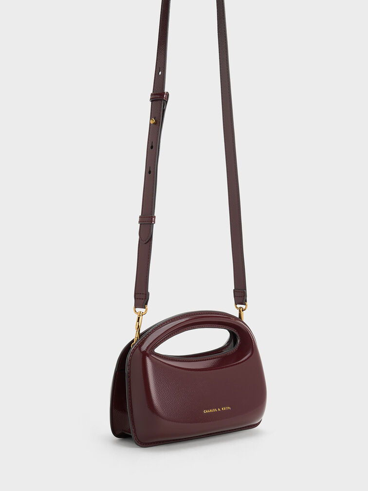 Mini Cocoon Top Handle Bag, Burgundy, hi-res