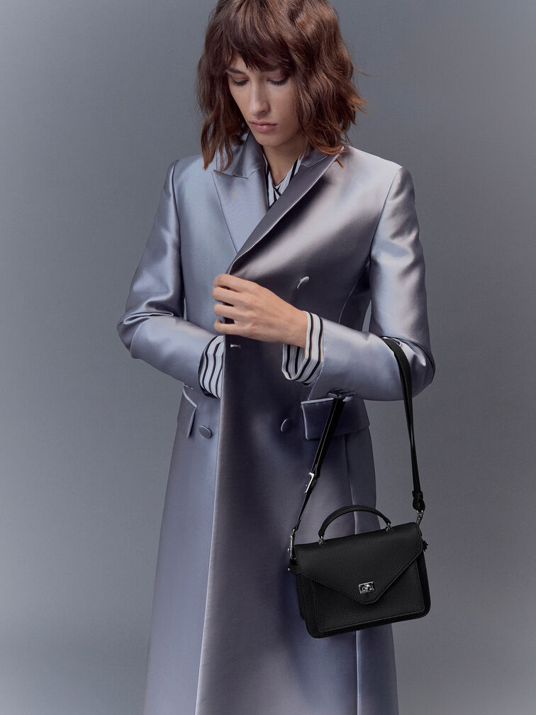 Mini Chance Turn-Lock Crossbody Bag, Noir, hi-res