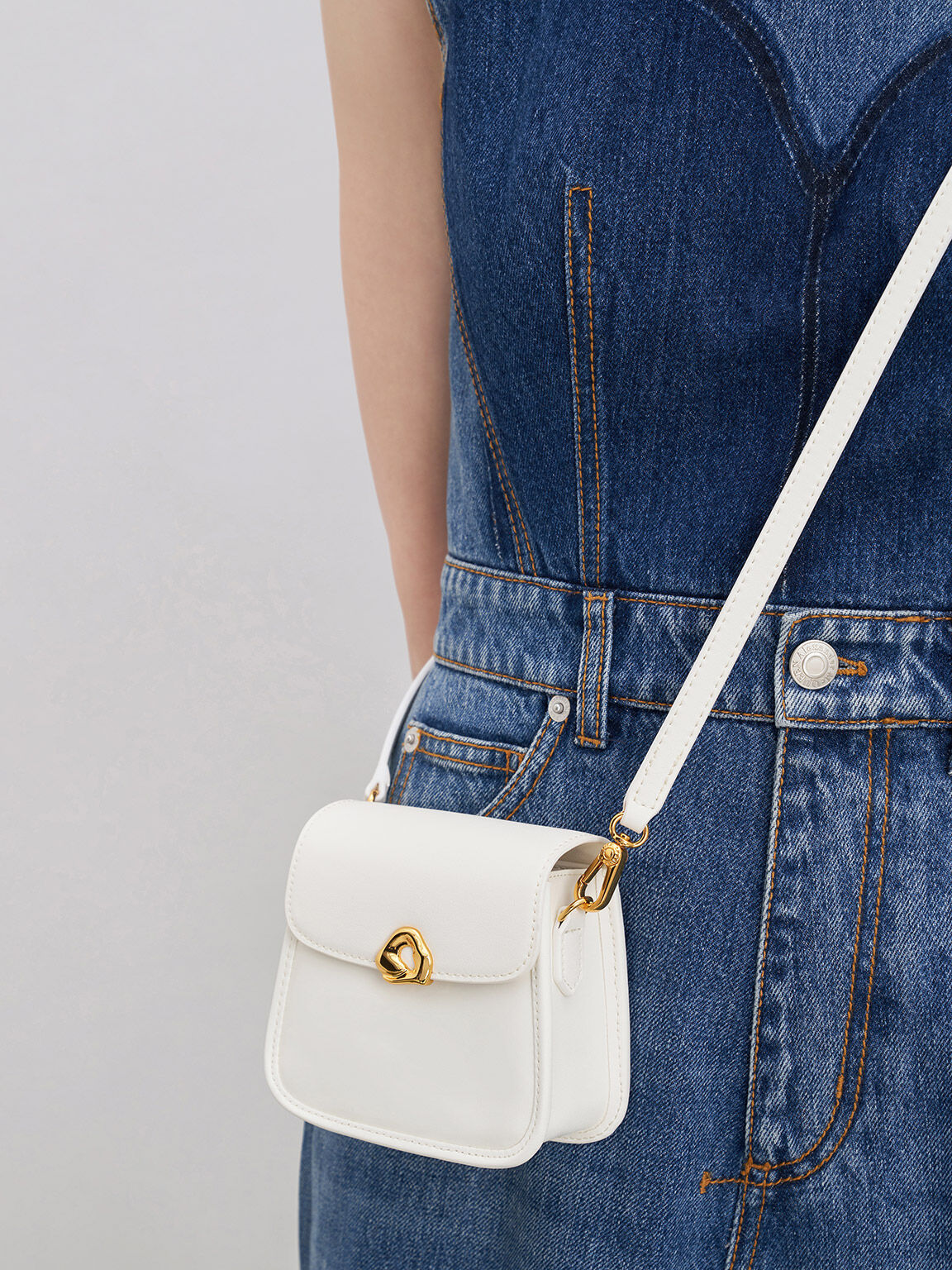 Moira Braided Handle Pouch, White, hi-res
