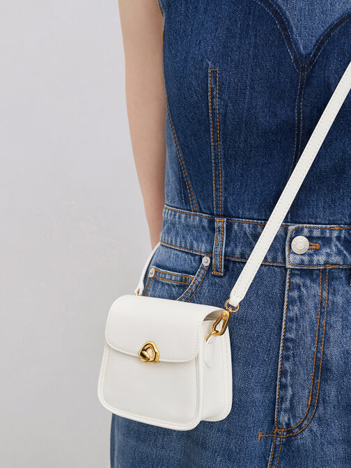Moira Braided Handle Pouch, White, hi-res
