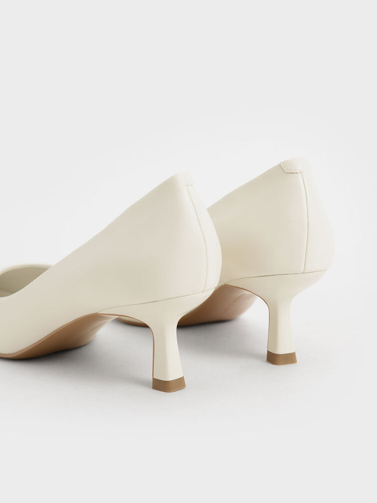 Tacones bajos Emmy de punta estrecha, Blanco tiza, hi-res