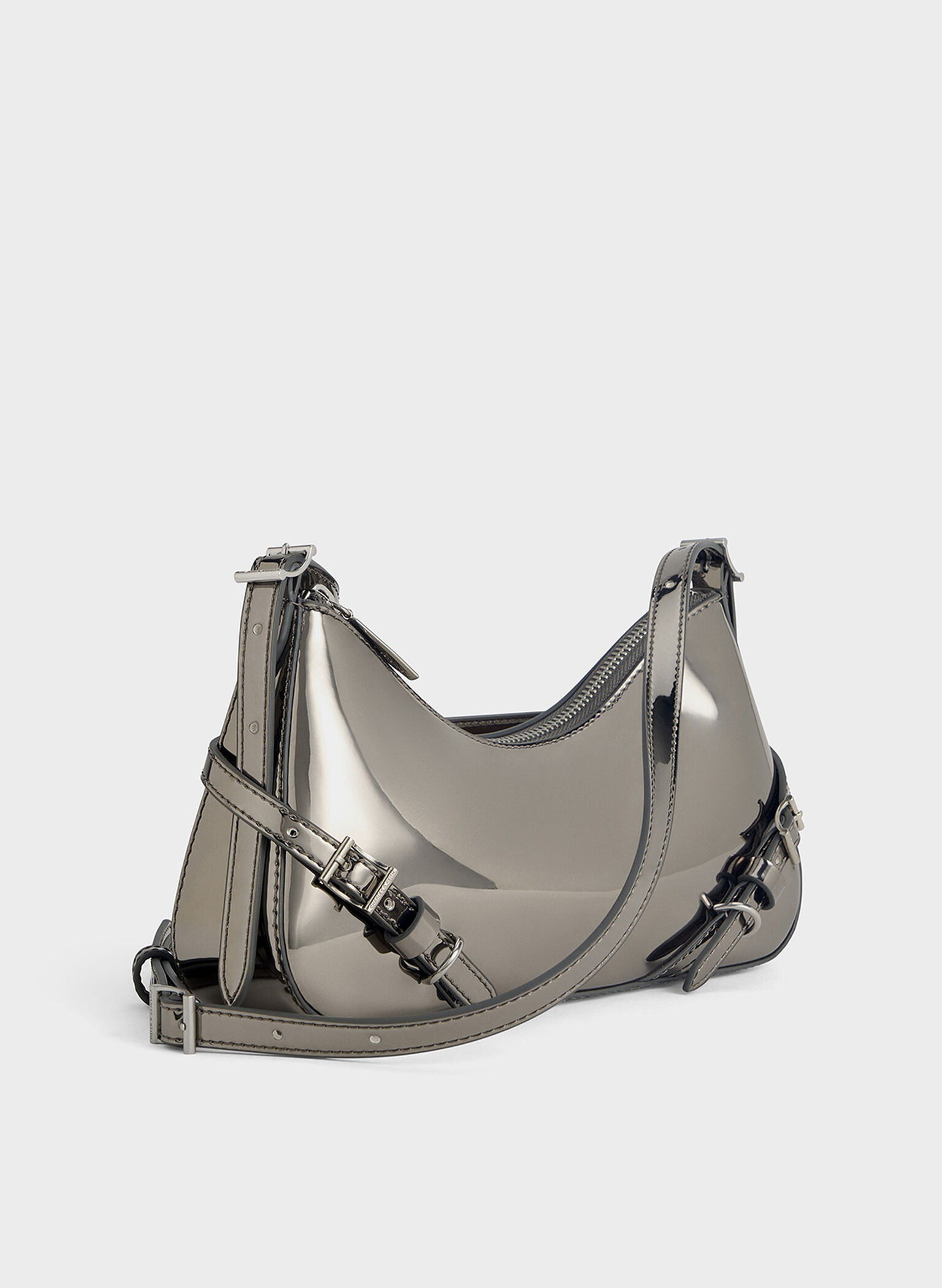 Bolso Sloane metalizado, Estaño, hi-res