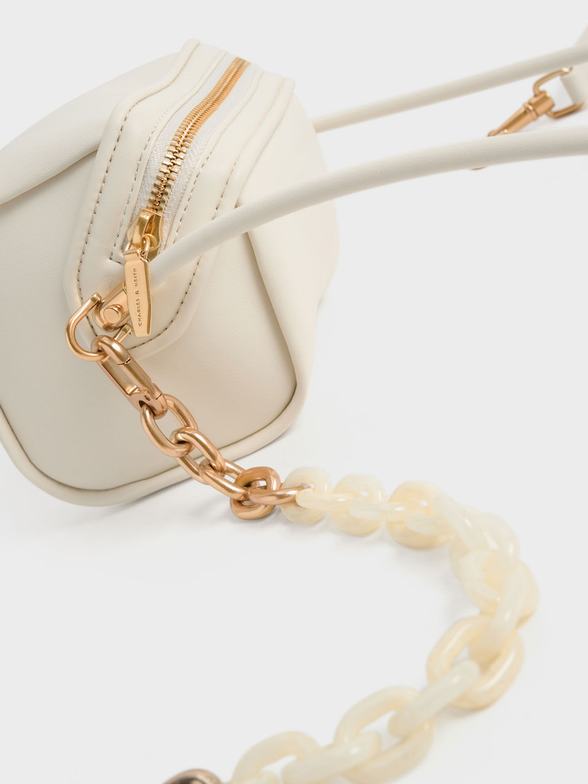 Ridley Chain-Link Boxy Bag, Cream, hi-res
