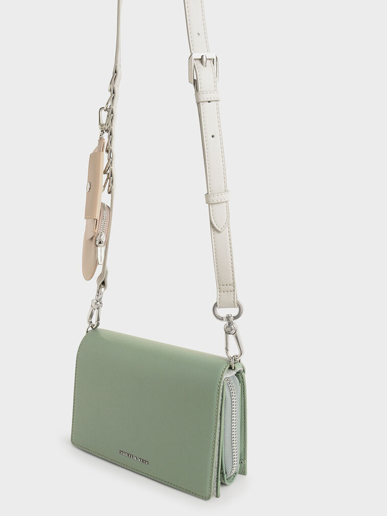 Sage Green Multi-Pouch Bag - CHARLES & KEITH SG