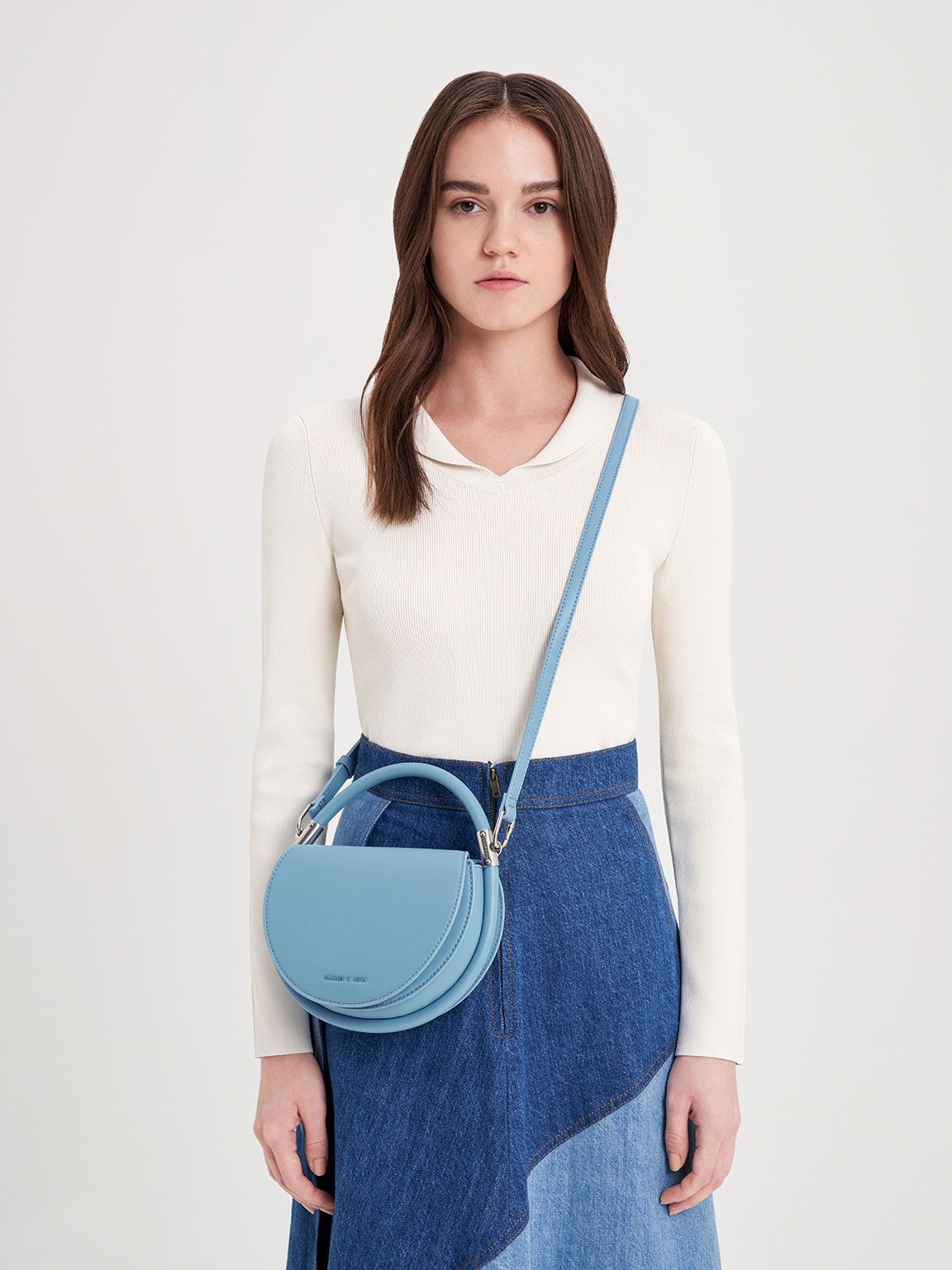 Lara 圓形手提包, 淺藍色, hi-res
