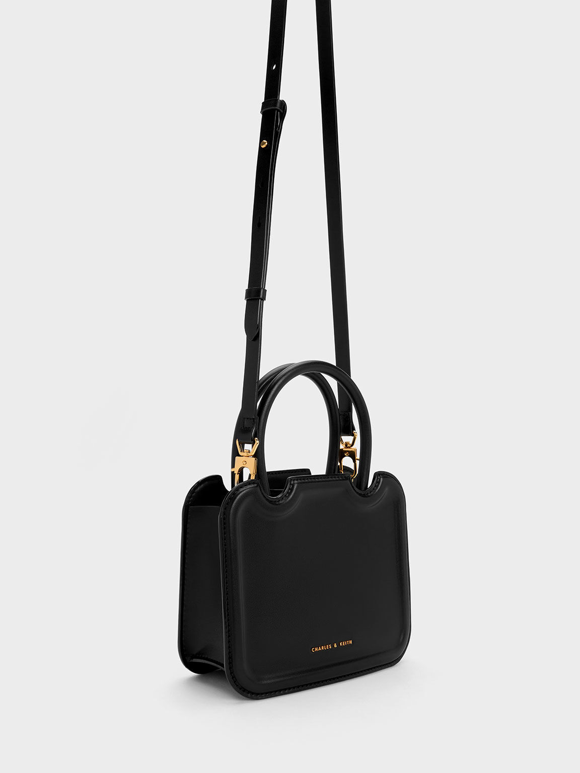 Perline Sculptural Tote Bag, Black, hi-res