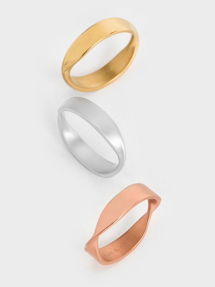 Lena Twist Ring, Gold, hi-res