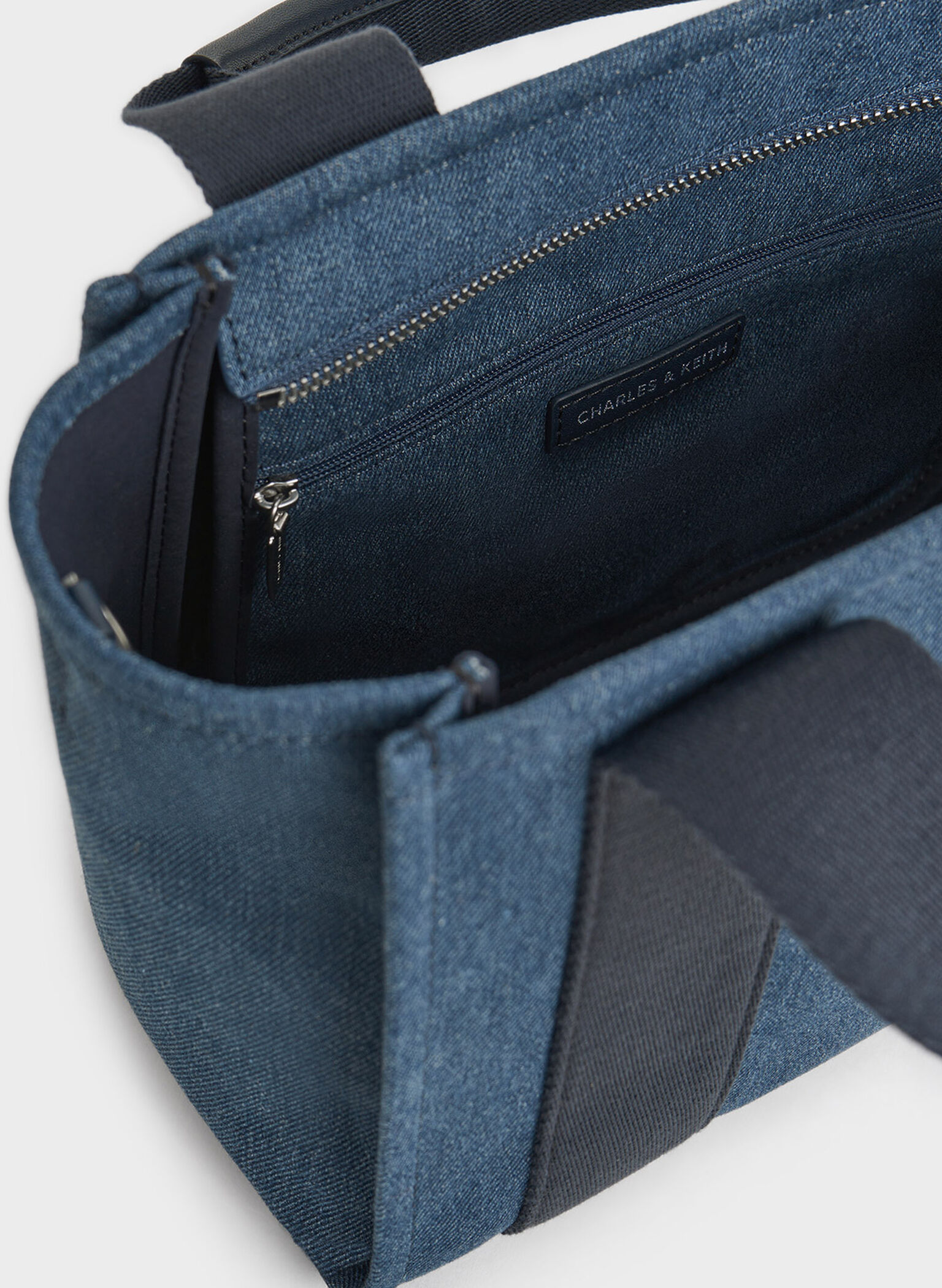 Bolso tote Kay en denim, Azul mezclilla, hi-res