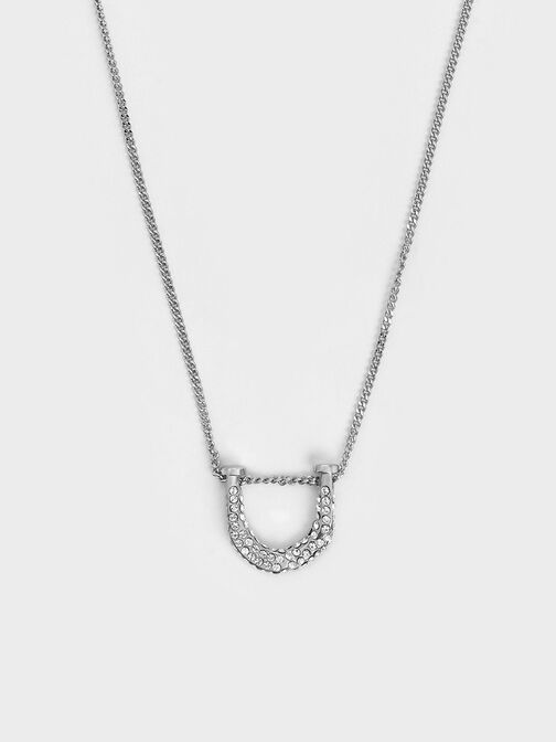 Gabine Swarovski Crystal Necklace, Silver, hi-res