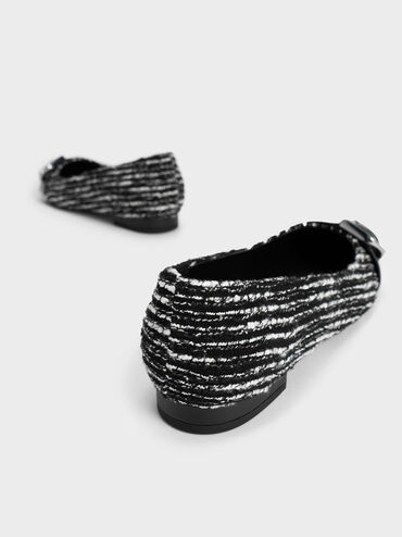 Gabine Tweed & Leather Toe-Cap Ballerinas, Multi, hi-res