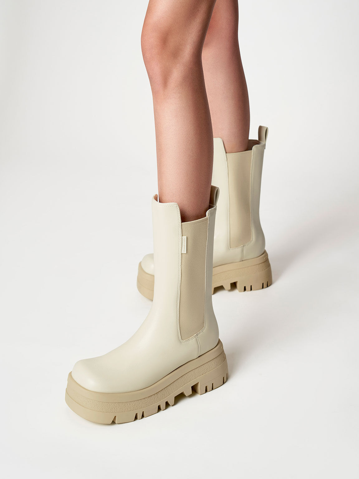 Rainier Platform Chelsea Boots, Chalk, hi-res