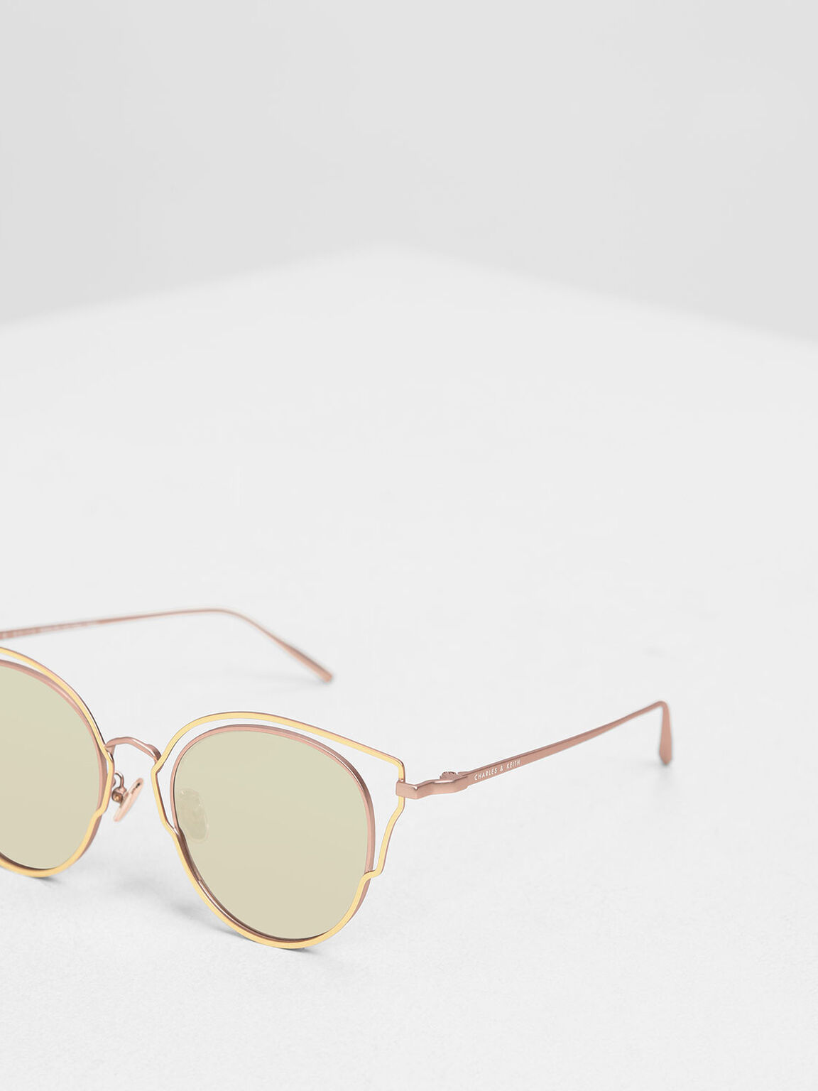 Double Frame Wingtip Sunglasses, Pink, hi-res