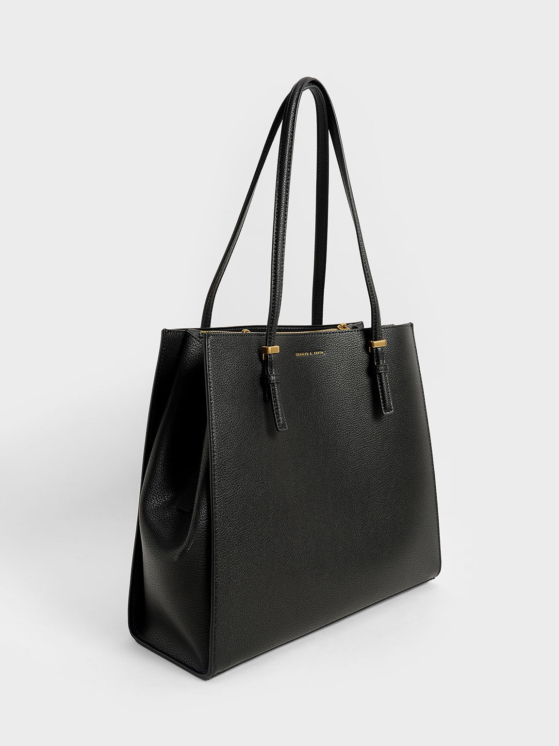 Charles and keith discount black tote bag
