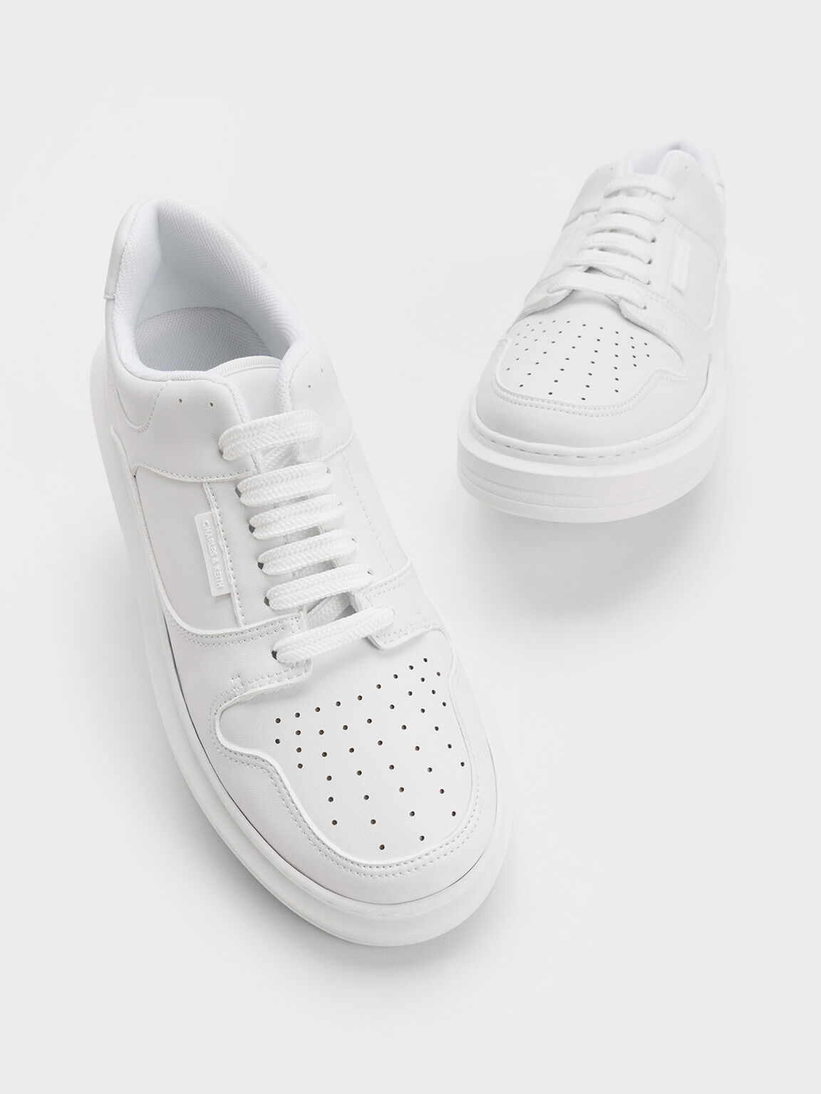 White embellished sneakers hot sale