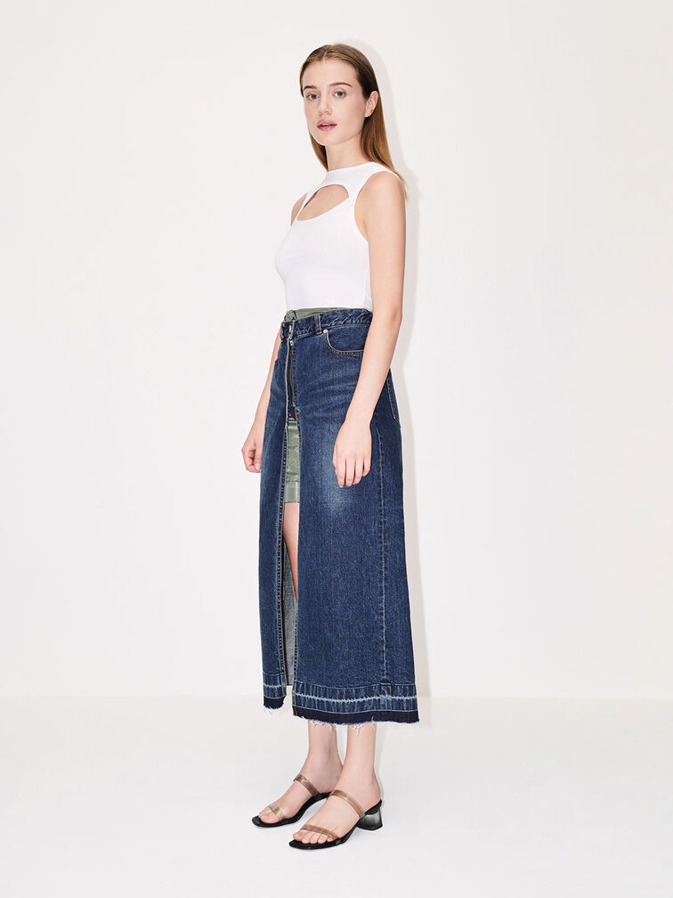 Double Strap See-Through Mules, Black, hi-res
