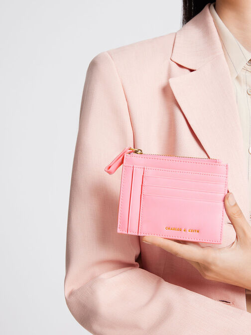Pink Lillie Quilted Mini Wallet - CHARLES & KEITH US