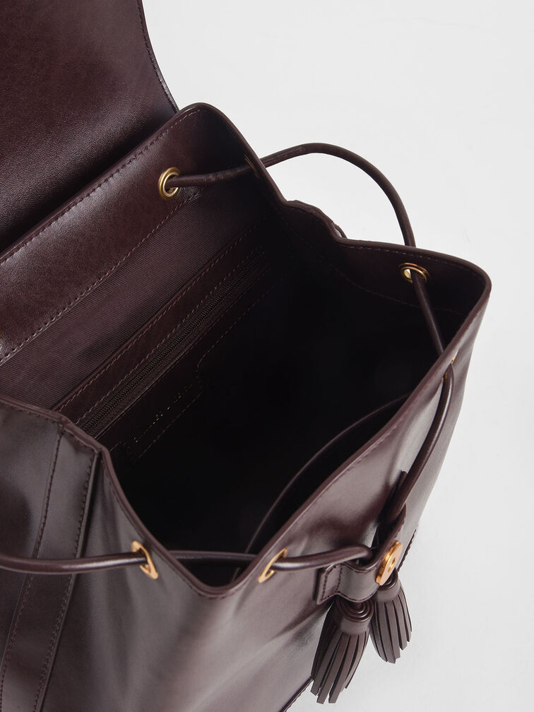 Genevieve Tassel Backpack, Dark Oak, hi-res
