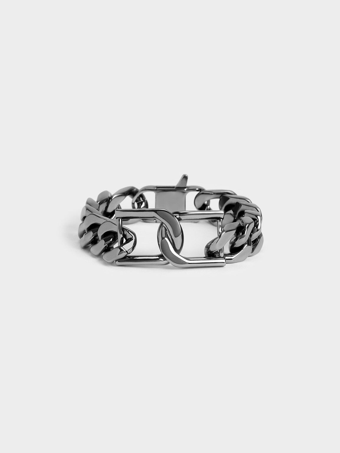 Gabine Chain-Link Bracelet, Black, hi-res