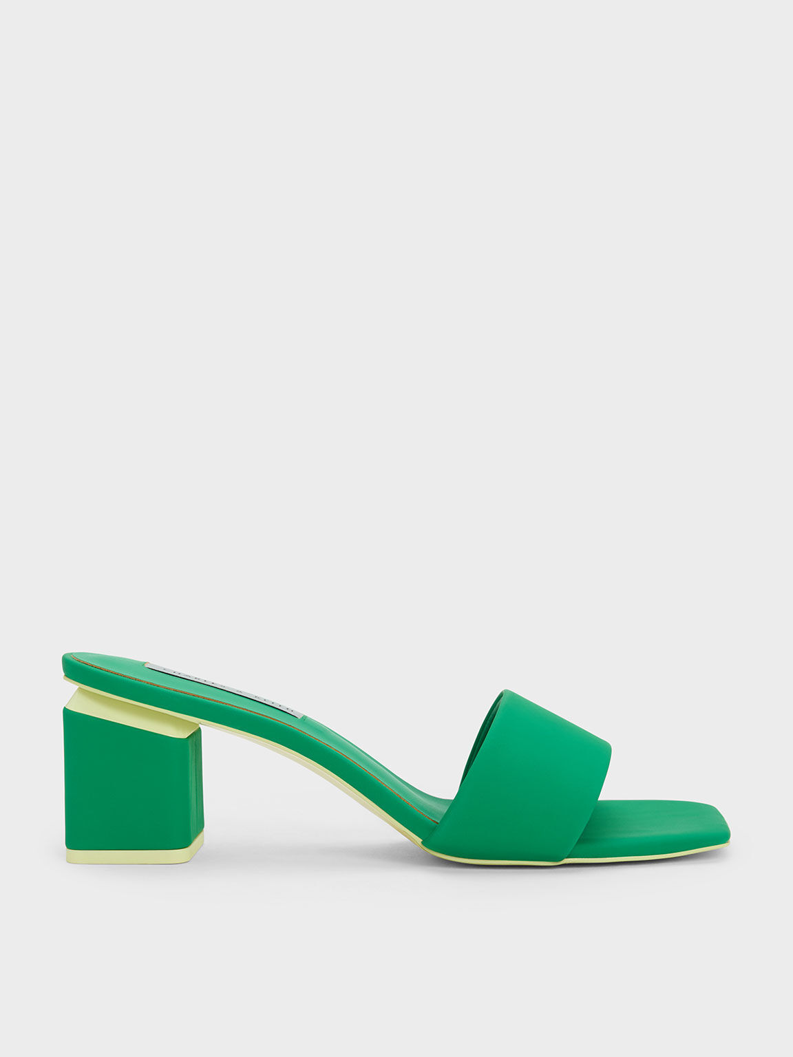Green shop block heels