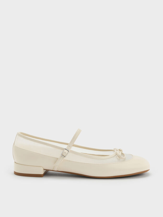 Mulligan Mesh Mary Janes, Chalk, hi-res