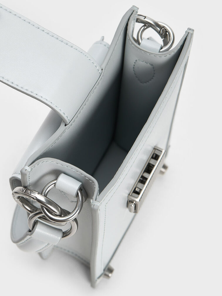 Winslet Belted Phone Pouch, Light Grey, hi-res