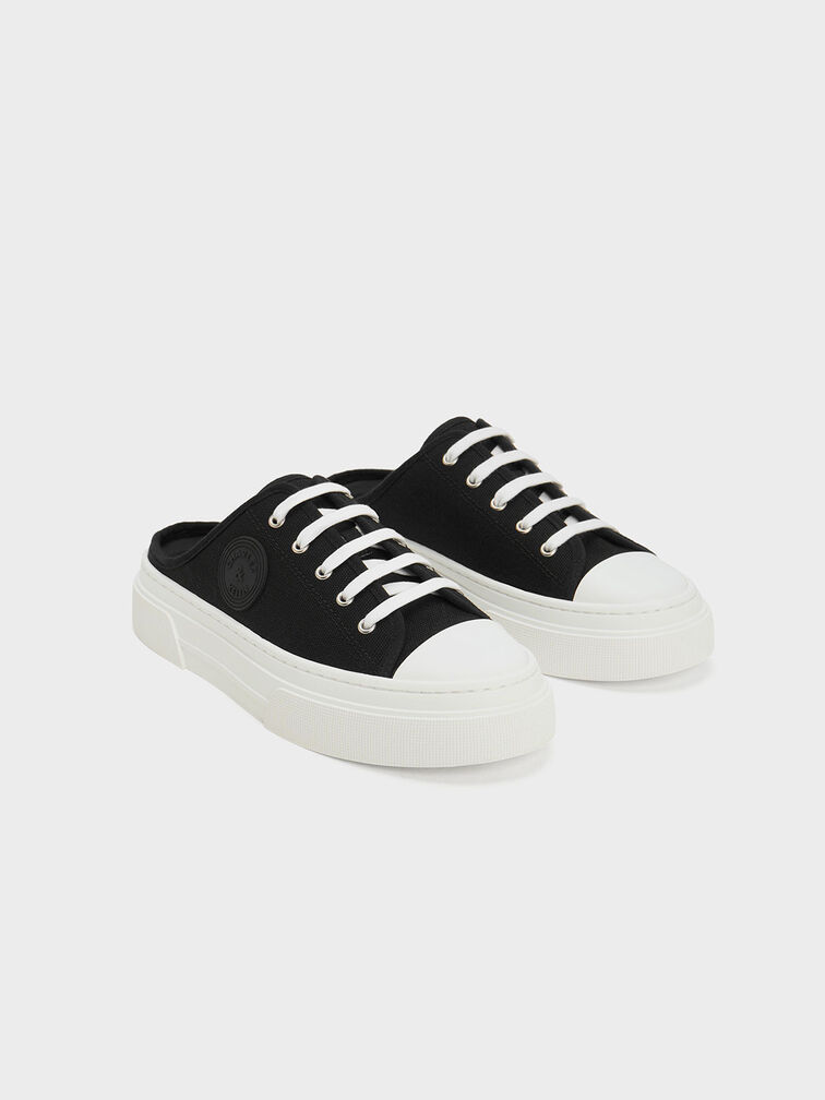 Kay Canvas Slip-On Sneakers, Black, hi-res