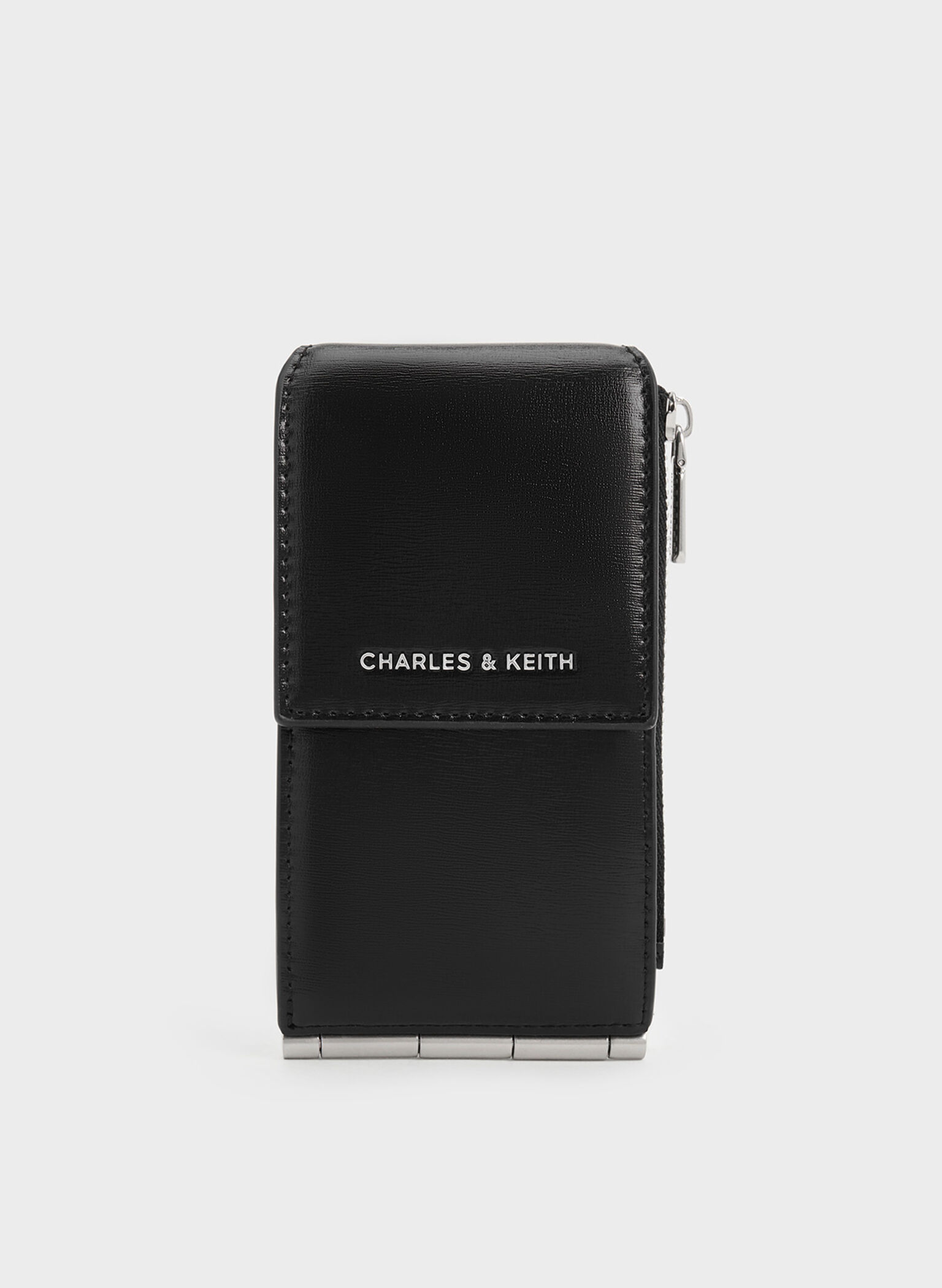 Calla Bi-Fold Side-Zip Card Holder, Noir, hi-res